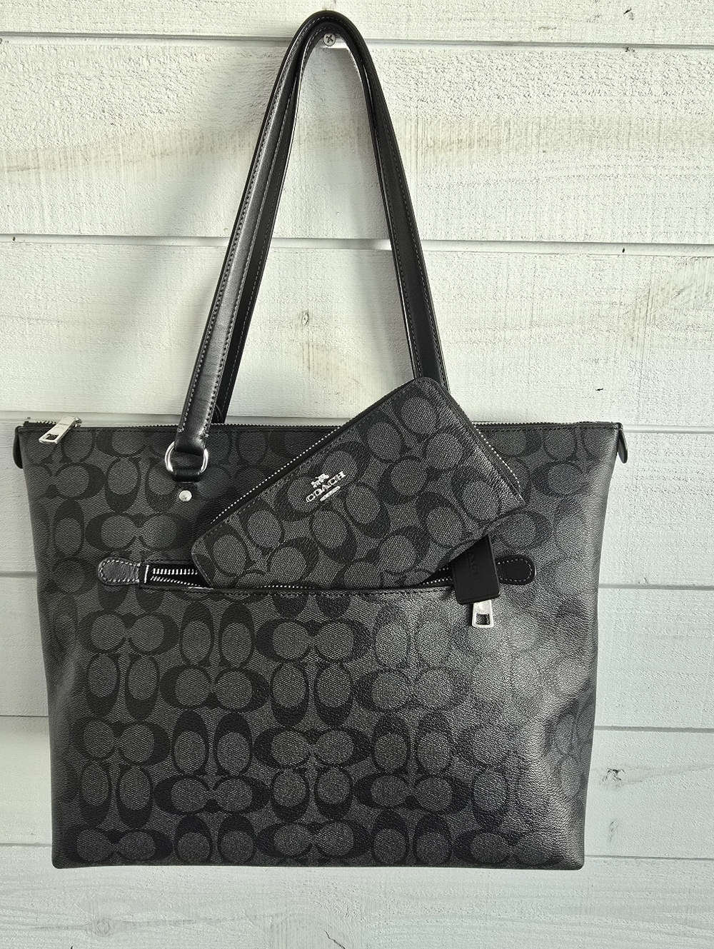 Coach Gallery Tote and matching Wallet.